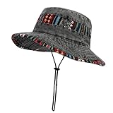 SAKTHIVEL Sonnenhut Herren Sommerhut UV Schutz Baumwolle Faltbar Safari Hut Outdoor Wanderhut...