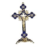 LOVIVER Kruzifix Figur Skulptur Heilige Katholische e Erretter am Statue für Kirche Tischdekoration...