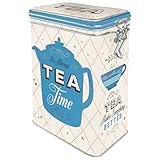 Nostalgic-Art Retro Teedose, 1,3 l, Tea – Geschenk-Idee für Tee-Liebhaber, Blech-Dose mit...