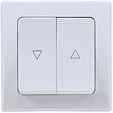 DELPHI Jalousie Schalter Unterputz 0-250V~/ max. 10A mit 1-fach Rahmen Hoch/Runter, motorische...