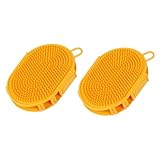 SHINEOFI 2 Stück Multi funktionale Massagebürste für Haustiere Praktische Bade Fellpflegebürste...
