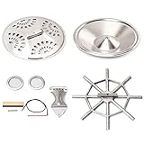 FARUTA Silberholz Dobro Gitarrenteile Set Resonator Cones Schallloch Screens Saitenhalter Spider...