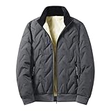 Generisch Herren Winterjacke Warm Kapuzenjacke Daunen Gefüttert Sweatjacke Locker Daunenjacke...