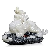 Buddha Statue Feng Shui Pi Xiu Statue Harz Pi Yao Abbildung mit Kristallunter Attract Reichtum und...
