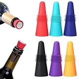 6 Stück Flaschenverschlüsses Set, Wine Stopper, Flaschenverschluss Sekt, Sektverschluss...