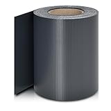 Juskys PVC Sichtschutzstreifen Doppelstabmatten Zaun - 35m x 19 cm - 30 Befestigungsclips -...