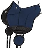 Equinate Reitpad Toledo aus Mikrofaser Navy - Bareback Pad mit pflegeleichter Neopren Unterseite -...