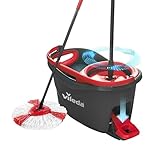 Vileda Turbo Wischmopp Komplett Set, Bodenwischer mit Teleskopstiel, Mikrofaser Moppkopf mit...