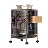 Vogelkäfig mit Spielplatte und Ständer für Papageien, Sittiche, Sittiche, Sittiche -...