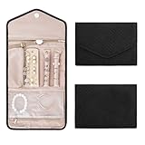 Aucuu Schmuckroll Organizer Tasche, Faltbar Reise Schmuck Organizer, Schmuckrollen Tragbare, Travel...