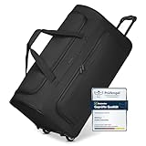 REDOLZ große L Trolley-Reisetasche mit Rollen 71 cm | 81 Liter | für Männer & Frauen (Duffle...