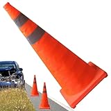Verkehrsleitkegel – Faltbarer Absperrkegel, Sicherheitskegel | Robuste Warnkegel Wasserdicht Für...