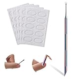 Nagelhautschieber Edelstahl,Doppelkopf Nagelhautschieber mit Schleifpapier Cuticle Pusher &...