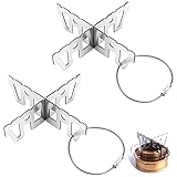 Alkohol Kreuzständer 2Pcs Edelstahl Alkohol Herd Halter Tragbar Titanium Alcohol Stove Zubehör...