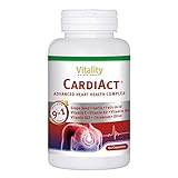 CardiAct Herz Kapseln Vegan mit Traubenkernextrakt, Knoblauch, Vitamin B12 (60 Kapseln)...
