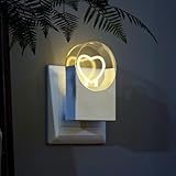 Nachtlicht Steckdose 3000K Warmweiß Nachtlichter Kinder oder Baby Nachttischlampe LED Herzform...