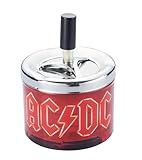 DREHASCHENBECHER AC/DC Ø9,5cm aus Metall Aschenbecher Windaschenbecher Druckaschenbecher...