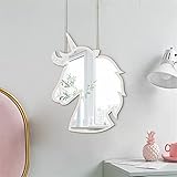 Hava Kolari Kinderspiegel Dekorative Wandspiegel Aufkleber, Einhorn Spiegel Wandsticker Kinderzimmer...