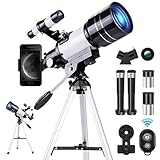 Fetch Falcon Astronomisches Teleskop, 150 x, leistungsstark, tragbar mit 70 mm Blende (HD-Refraktor,...