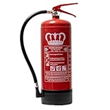 König Feuerlöscher Pulver | 6 kg | Geeignet für die Brandklassen - ABC | Zertifiziert nach DIN...