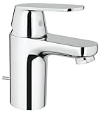 GROHE Eurosmart Cosmopolitan, Niederdruck Waschtischarmatur, wassersparend (Wasserhahn für das Bad,...