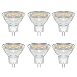 Caldarax 6 Stück GU4 MR11 3W LED Spot, Ersetzt 20W 30W Halogenlampen Reflektor, Warmweiß 3000K,...
