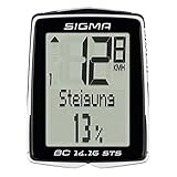 Sigma Sport Fahrrad Computer BC 14.16, 14 Funktionen, Höhenmessung, Kabelgebundener Fahrradtacho,...