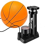 Ballpumpe für Sportbälle | Mini-Fahrradpumpe mit Manometer, tragbare Fahrradreifenpumpe mit 120...