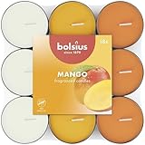 Bolsius - 18 Duft theelichter - Mango - Brenndauer von 3,5 Stunden - Durchmesser 38 mm –...