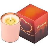 HERZWÄRMER Geschenkkerze mit Herzinlay in Geschenkpackung, Wärme schenken rund um Liebe...