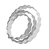 BAZEITFLOW 3 Stück Edelstahl Mousse Ringe mit Wellenrand und Perforation Stabile Runde Tortenringe...