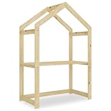 IDIMEX Kinderschreibtisch LIA Hausform Natur - Kinderzimmer Schreibtisch höhenverstellbar,...