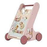 Little Dutch 7106 FSC Holz Activity Laufwagen - Flowers & Butterflies rosa