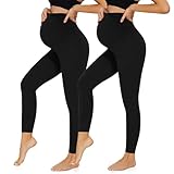 HIPOWER 2er Pack Umstandsleggings Damen High Waist Umstandsmode Weich Schwangerschaftsleggings...