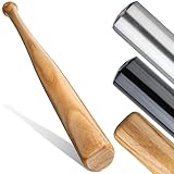 HELDENWERK Baseballschläger aus Holz oder Aluminium - Solide verarbeitet (Holz), Rutschfester Griff...