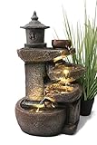 Arnusa Springbrunnen BK851 Wasserfall mit Beleuchtung Gartenbrunnen Zimmerbrunnen Kaskade Brunnen...