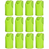 Senston 12 Stück Leibchen für Fußball, Basketball, Baseball Training, Fußball Trainingsleibchen...