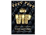 Minkocards 12 Einladungskarten zum Geburtstag Hochzeit Jubiläum Kindergeburtstag VIP Disco Jungen...