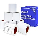 LENVII 40 x 40mm(1.57' x 1.57')Synthetische Thermetiketten 1280 Blatt–8 Rollen × 160...
