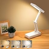 Suright LED Tischlampe Kabellos Akku Lampe,Faltbare Touch-Schreibtischlampe,Nachttischlampe,Dimmbare...