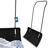 KOTARBAU® Schneeschieber mit Rädern Schneeschaufel 80 cm Schneewanne mit Alu-Profilkante...