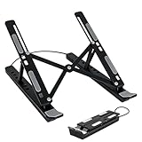 Laptop-Ständer, faltbar, USB-Kühlung, Tablet-Unterstützung, RGB-Laptop-Ständer mit Hub, für...