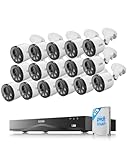 ZOSI 4K PoE Überwachungskamera Set Aussen, 16CH 4TB NVR mit 16X 8MP IP Bullet Kameras, KI...
