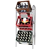 Floordirekt Getränkekistenregal für 3 oder 6 Kästen - Flaschenkastenregal Flaschenkastenständer...