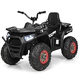 DREAMADE 12V Kinder Quad, 3-8km/h Elektro Kinderquad mit LED-Licht & MP3, Elektroauto für Kinder ab...