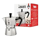 Bialetti Moka Express Aluminium-Kaffeemaschine für Herdplatten (2 Tassen), 90 milliliters,...