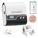 ORGBRO Etikettiergerät, Z3 Bluetooth Thermodrucker 2-3 Zoll Druckbreite Beschriftungsgerät...