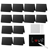 Essensschilder für Buffet – 12 Stück Tafeln für Lebensmittelausstellung mit weißem Stift E,...