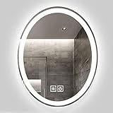 LED Badspiegel, Badezimmerspiegel Oval mit Beleuchtung 50x70cm/60x80cm/70x90cm, Beschlagfreier...