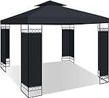 KESSER® - Pavillon 3x3m wasserabweisend UV-Schutz 50+ Metall Gestell Partyzelt Gartenzelt Luxus...
